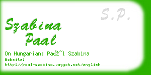 szabina paal business card